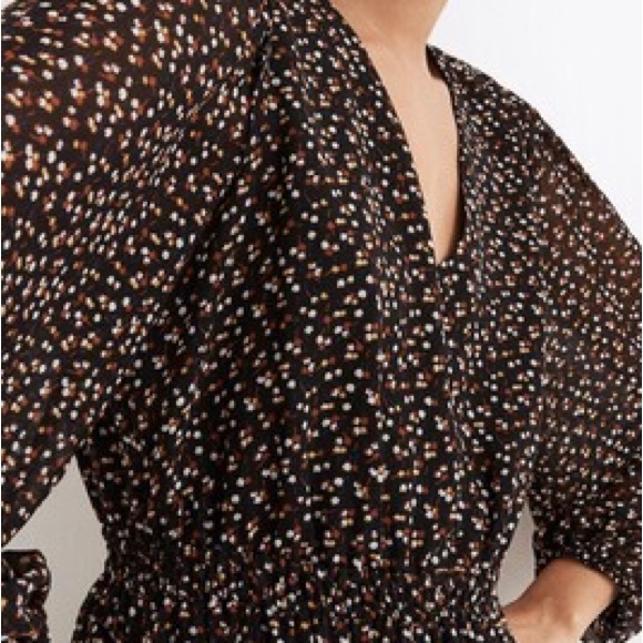 Madewell Georgette Button-Front Mini Dress in Adorable Ditsy NWOT - Picture 3 of 5